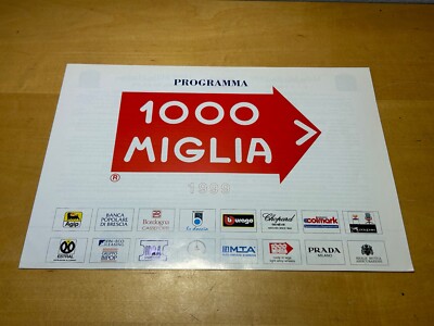 Folleto Booklet - 1000 Miglia 1999 - Programma - English & Italian