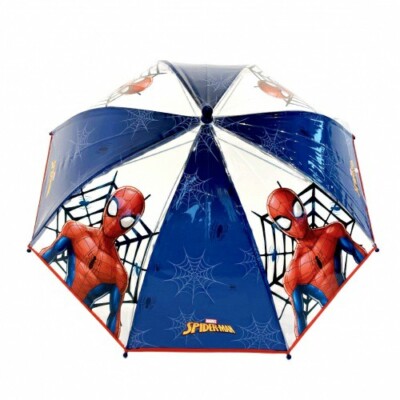SPIDERMAN REGENSCHIRM KINDER SCHULE REGEN TRANSPARENT SPIDER MAN JUNGEN REGENSCHIRM 