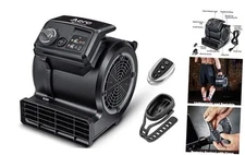  AM201R 3 Speed Floor Fan, 156W 550 CFM Air Mover, Utility Blower Fan, Black