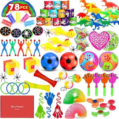 Partyspielzeug 78 Teile Kinder 6-12 Jahre Geburtstag, Schatztruhe, Preise,