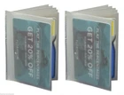 New 2 Clear Plastic Wallet Inserts Billfolds, Bifold and Trifold