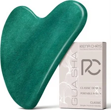 Rena Chris Gua Sha Facial Tools: Natural Jade Stone Guasha Tool for Face Acupunc