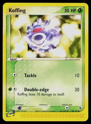 Pokemon Karte Koffing 54/109 Rubin & Saphir Common