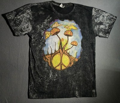 Vintage No Time Shirt Size X-Large Acid Wash Short Sleeve Mushroom Psychedelic