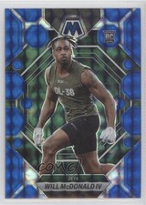 2023 Panini Mosaic Rookies Blue Mosaic Prizm 53/99 Will McDonald IV #378 12yh