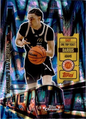 Darius Adams Rookie Refractor Trip Ticket 2025 Topps Chrome McDonald s AA #HR-2