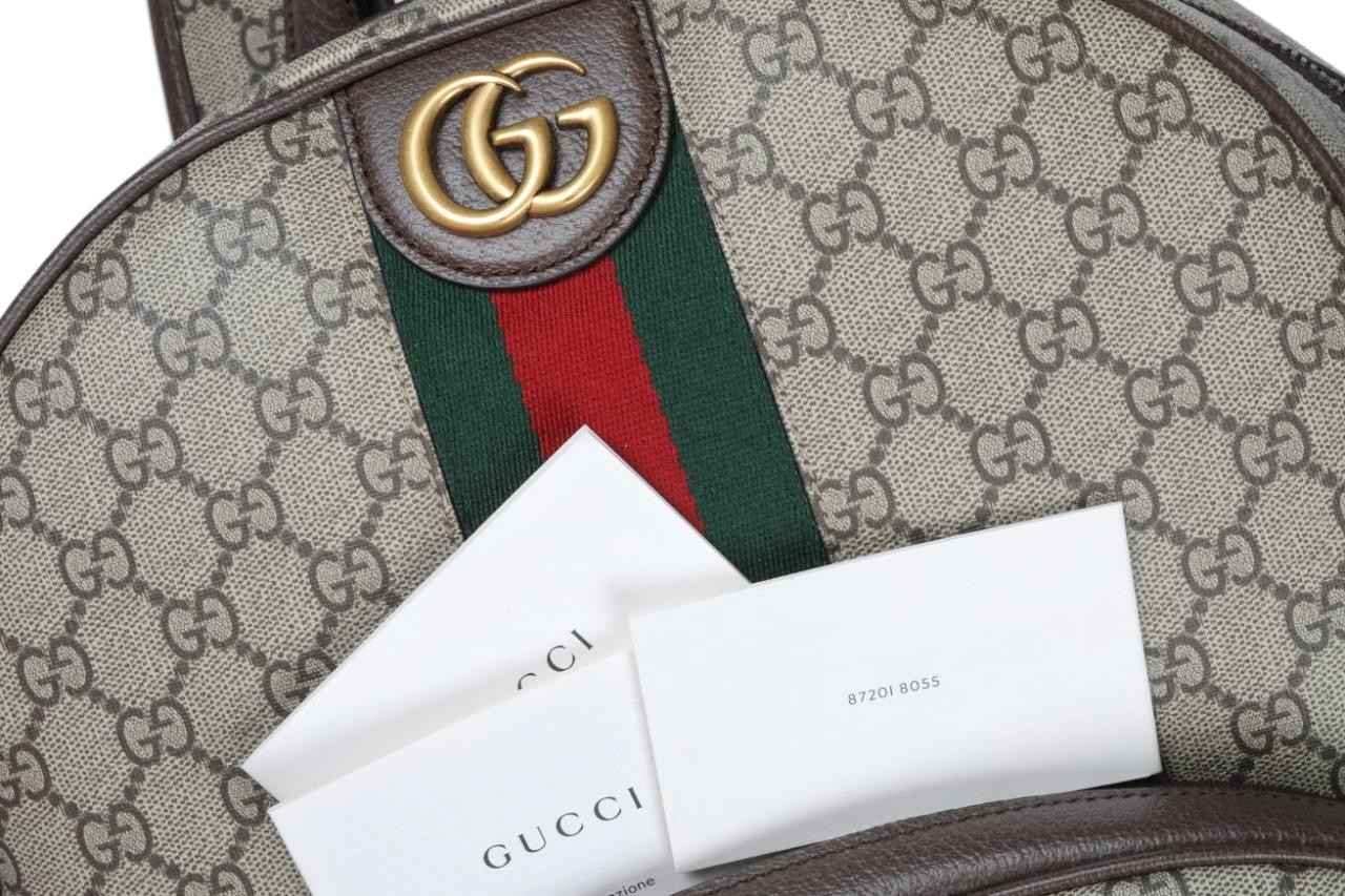NEW GUCCI OPHIDIA GG GUCCISSIMA LEATHER LARGE BACKPACK BAG image 6