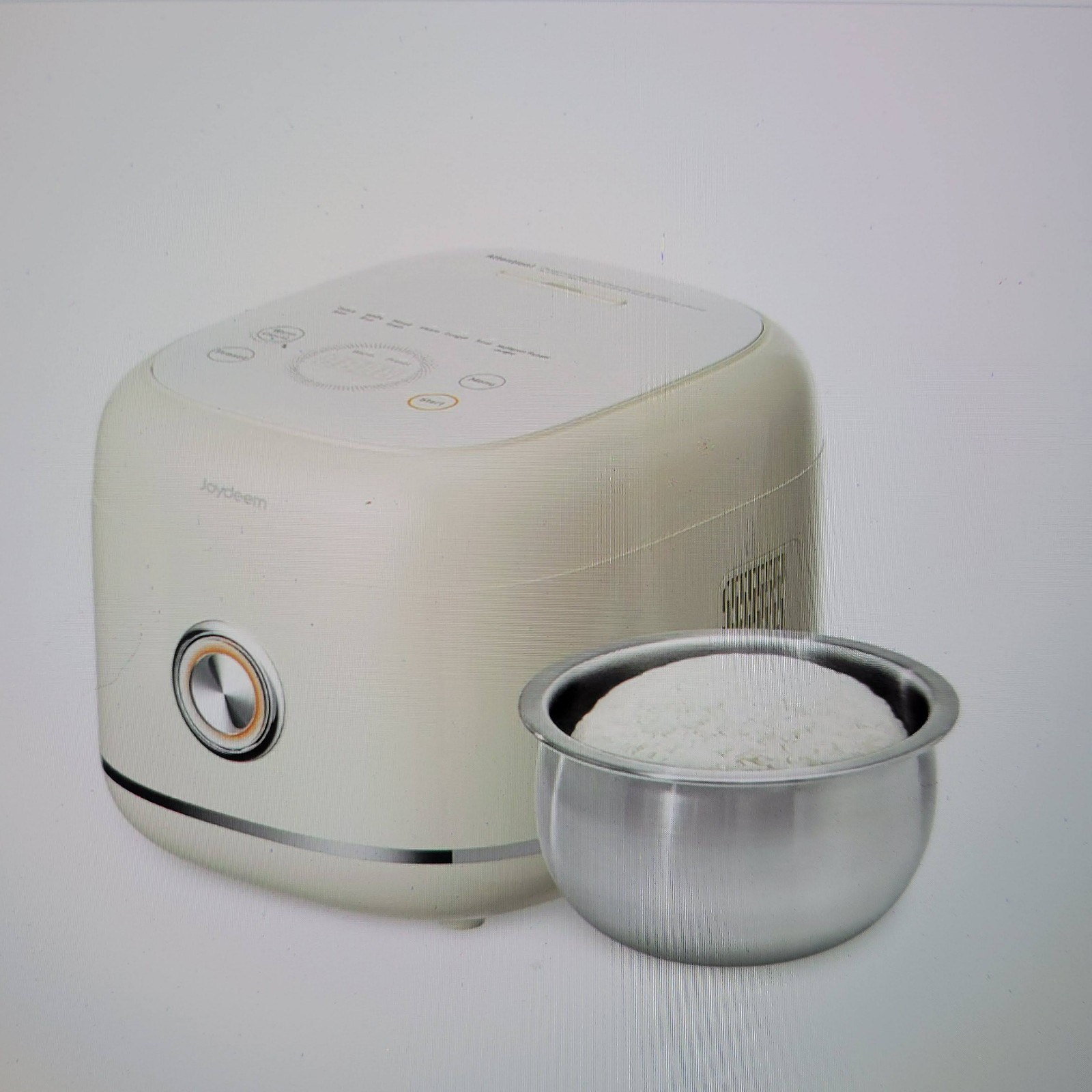 Joydeem Rice Cooker, Uncoated Non-stick 6 cup Stainless Stee