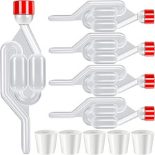 5 Pezzi Gorgogliatore Fermentazione, Airlock Fermentazione in Plastica Trasparen