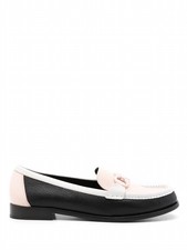 Salvatore Ferragamo Women's Gancini Leather Moccasin Loafers Black