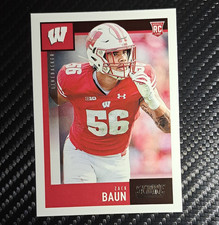 Panini 2020 Score #365 Zack Baun RC Rookie Wisconsin Badgers Football Card. rookie card picture