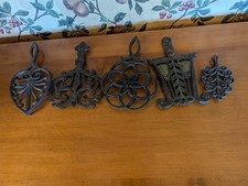 5-VINTAGE WILTON CAST IRON TRIVETS