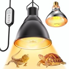 Reptile Light Fixture,7inch Deep Dome Reptile Light Fixture with 3/... Fast Ship