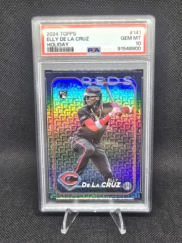 2024 TOPPS HOLIDAY #141 ELLY DE LA CRUZ ROOKIE RC PSA 10