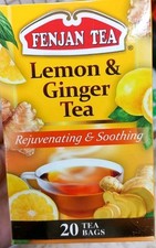 Fenjan Tea Lemon And Ginger Tea 20 Bag 2 Boxes Soothing And Refreshing.