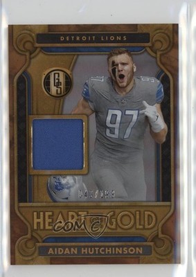 2023 Panini Gold Standard Heart of Gold Threads 43/199 Aidan Hutchinson #12 mv7
