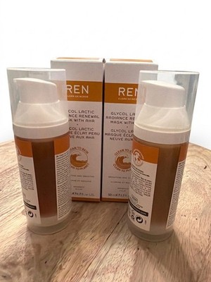2x REN Glycol Lactic Radiance Renewal Mask - Full Size 1.7 oz Discontinued
