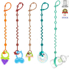 Toy Straps for Baby, 5pcs Adjustable Toy Holder for Stroller Accessories, Silico