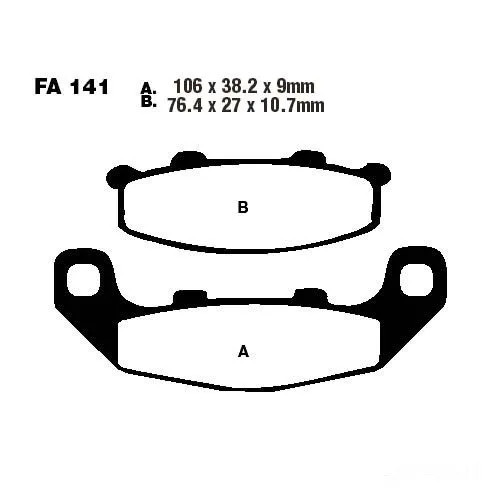 Bremsbelag BremsbeläGe EBC FA141 Hinten FüR Suzuki RGV 250 Bj. 1991-1993-image