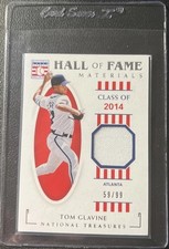 2021 Panini National Treasures Tom Glavine Hall of Fame Materials Patch #59/99