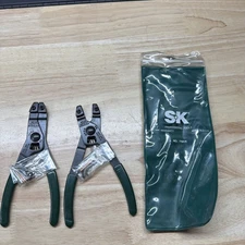 SK 10PC RETAINING RING PLIERS WITH TIPS #7644 MADE IN THE USA