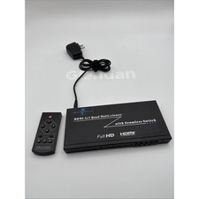 Goronya HDMI 4x1 Quad Multi-viewer with Seamless Switcher with remote