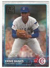 2021 Topps ERNIE BANKS Insert 70 YEARS OF TOPPS 2015 Design Card CUBS