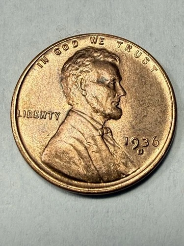 * 1936-D RED BU LINCOLN CENT (UPGRADE THAT SPOT IN YOUR SET)- PRICED TO SELL 🔥*
