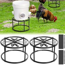 2 Pack Chicken Feeder Stand, Heavy Duty Iron Stand for Chicken Coop Poultry