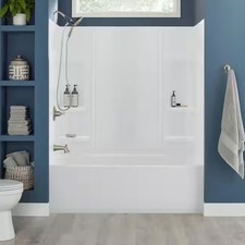 NIB Delta Sturdifit Tub Surround, 60W x 58H x 30D, White