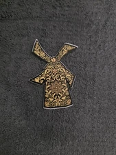 Dutch Bros Sticker - Gold & Black Windmill Snowflakes