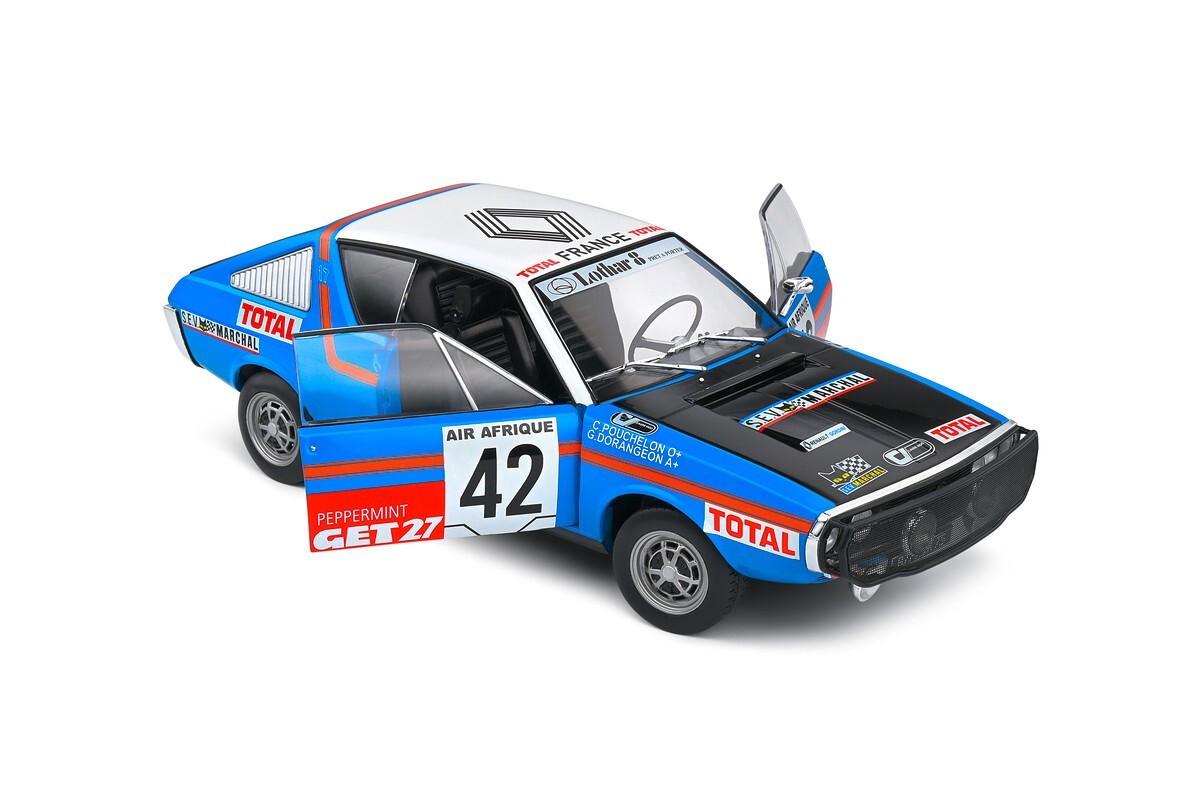 Cadeau idéal pour passionné : voiture miniature Renault 17 rallye 1976 Solido 1:18