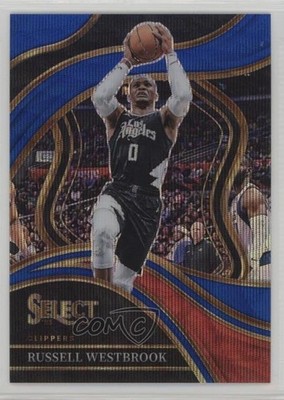 2023-24 Panini Select Courtside Blue Wave Prizm 13/75 Russell Westbrook #255 rf2