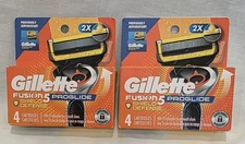 Gillette Fusion 5 Proglide Shield Defense Blade Refills 4x2 = 8 Cartridges