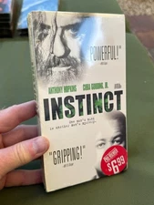 Instinct VHS Sealed Blockbuster Pre-Viewed Anthony Hopkins Touchstone Thriller