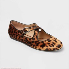 Women's Tasmin Leopard Print Flats - A New Day Light Brown 9.5 SEE DEAL