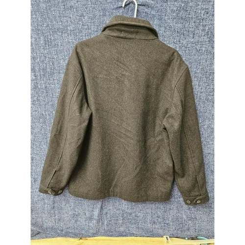 Arctic Eagle Classics Mens Gray Wool Blend Full Zip Jacket Size Large image 4