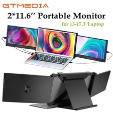 US Portable Dual Monitor Screen Tri-Screen 300Nit 60Hz 195 for 13-17.3''Laptop