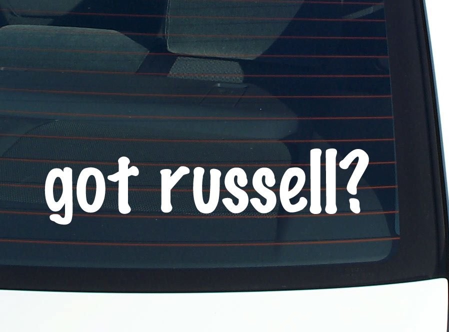 Russell Family Car Decal - Funny Last Name Bumper Sticker Vinyl Window Pride