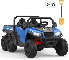 24V Kids 2 Seaters Ride On Truck Cars with Remote, Electric Dump Bed and Shovel