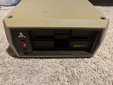 Vintage ATARI 810 Floppy Disk Drive w Power Supply / Turns On / See Lights READ