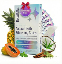 Natural Teeth Whitening Strips   Peroxide-Free, Enamel-Safe  Sensitivity-Free 