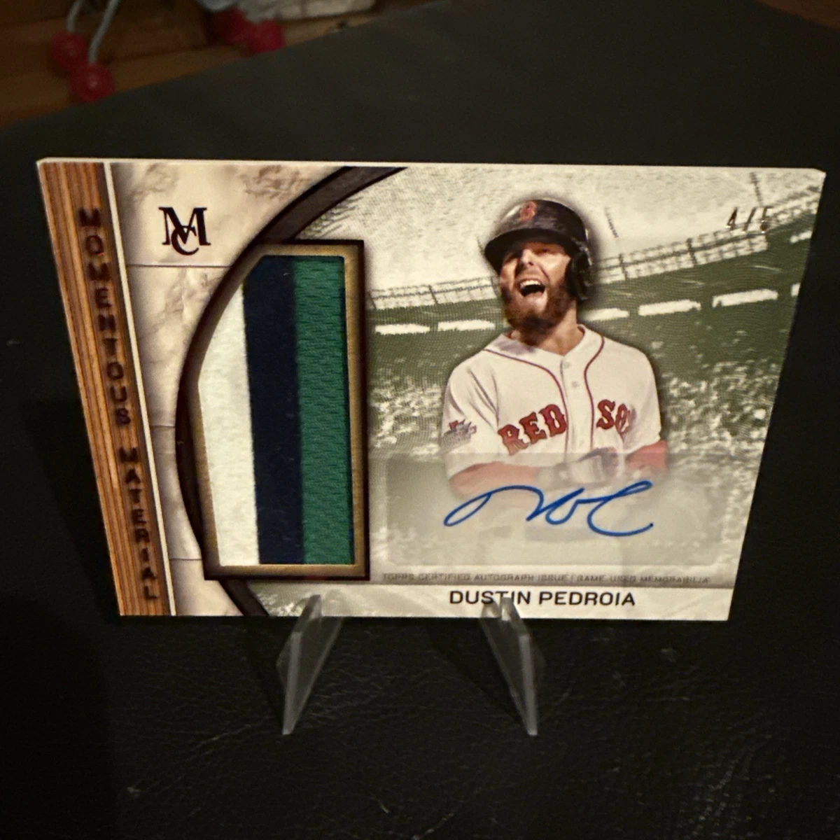 スポーツ選手 Dustin Pedroia 1/1 Autograph Patch Dustin Pedroia Autograph Baseball Trading Cards for sale | eBay