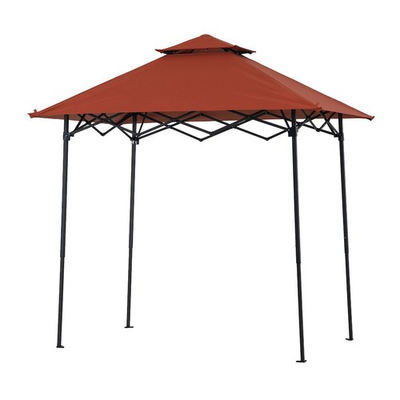 #ad #ad 8x5 ftPop up Grill Gazebo with Magnetic LED Light and Carrying Bag Red $92.64