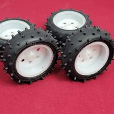 Vintage Set Of Mounted Hot Laps TR-8 And  TF-8 Tires On Proline Wheels Optima