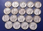 Lot of (19) Higher-grade U.S. Mercury Dimes