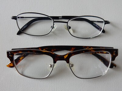 Lot Of 2 Pairs Zenni Men's Eyeglasses Rx Frames 410621