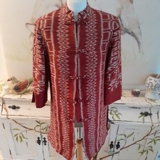 NEW SILK handmade IKAT SUZANI EMBROIDERED JACKET COAT kimono M #ListingsinLights