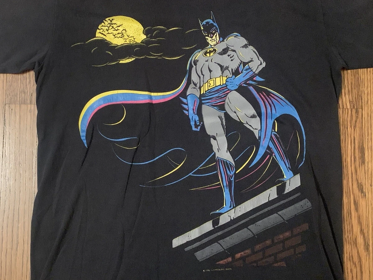 vtg Batman 80s t shirt the Joker Dark Knight movie promo disney dc comics marvel