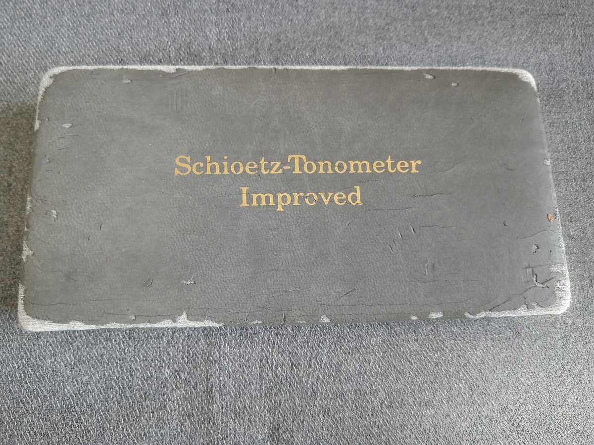 Vintage Prof. Schioetz Tonometer Improved 1955 Original Paperwork CASE